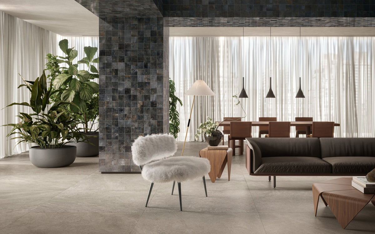 Pixel Black Glossy 10x10cm, porcelain tile for kitchens, bathrooms and hallways at Irwin Tiles