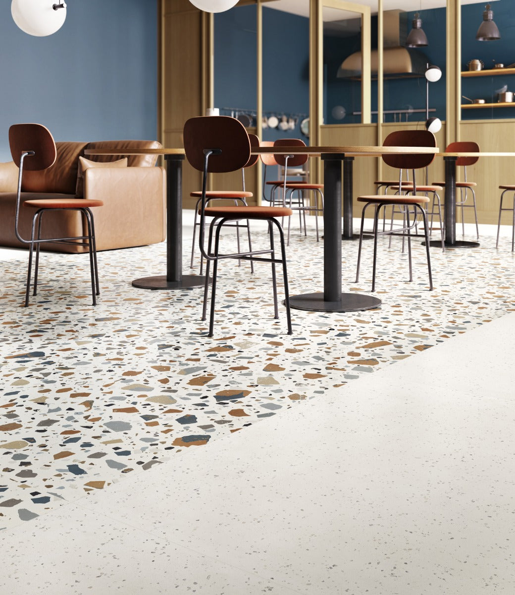 Deconcrete De-Micro White 90 x 90cm tile, matt, at Irwin Tiles