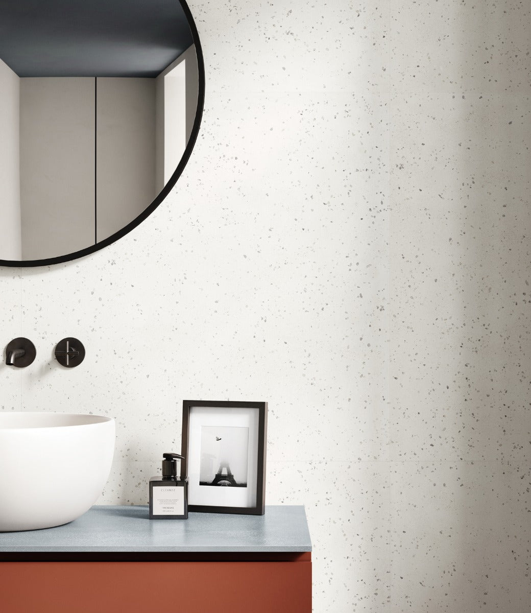 Deconcrete De-Micro White 90 x 90cm, tile from Irwin Tiles, Co. Monaghan