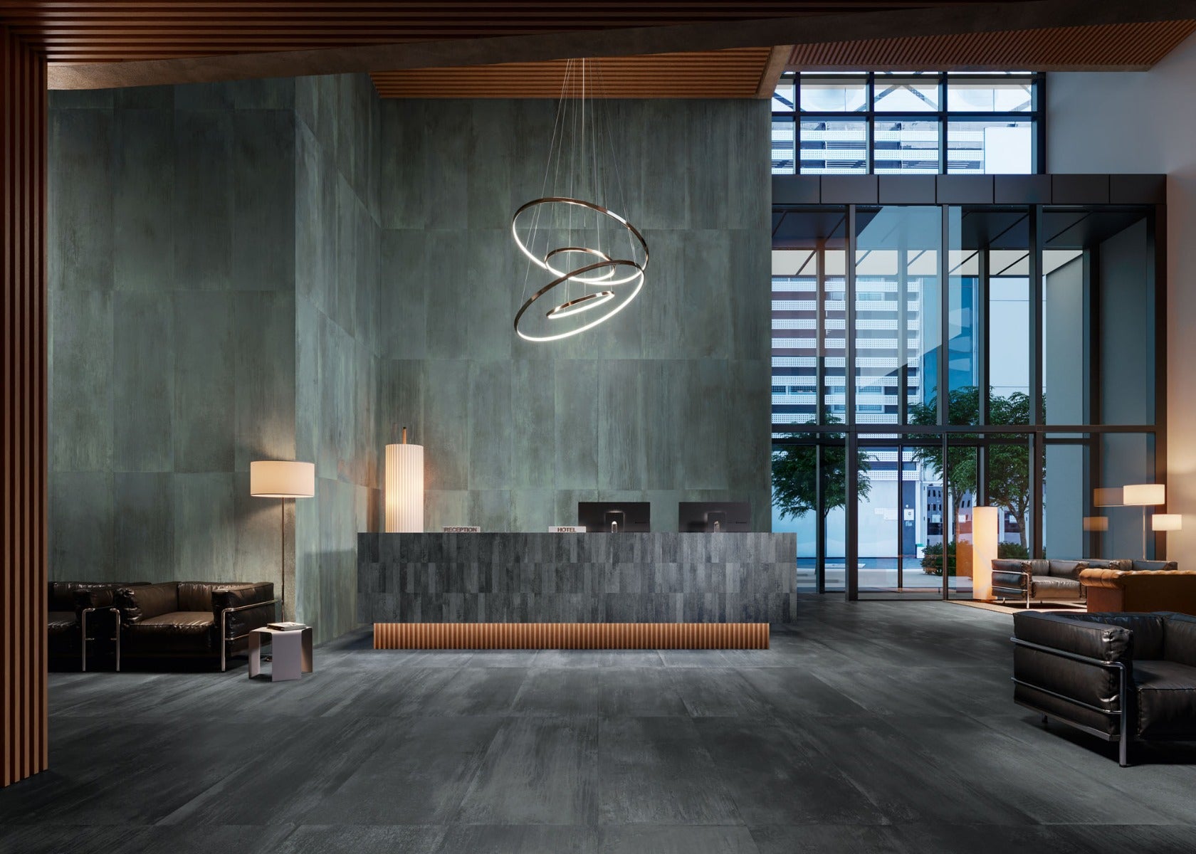 Dripart Calamine 60x120cm, blue matt tile at Irwin Tiles