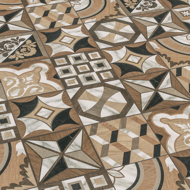 Intarsi Elite Mix 20 x 20cm, brown matt tile at Irwin Tiles