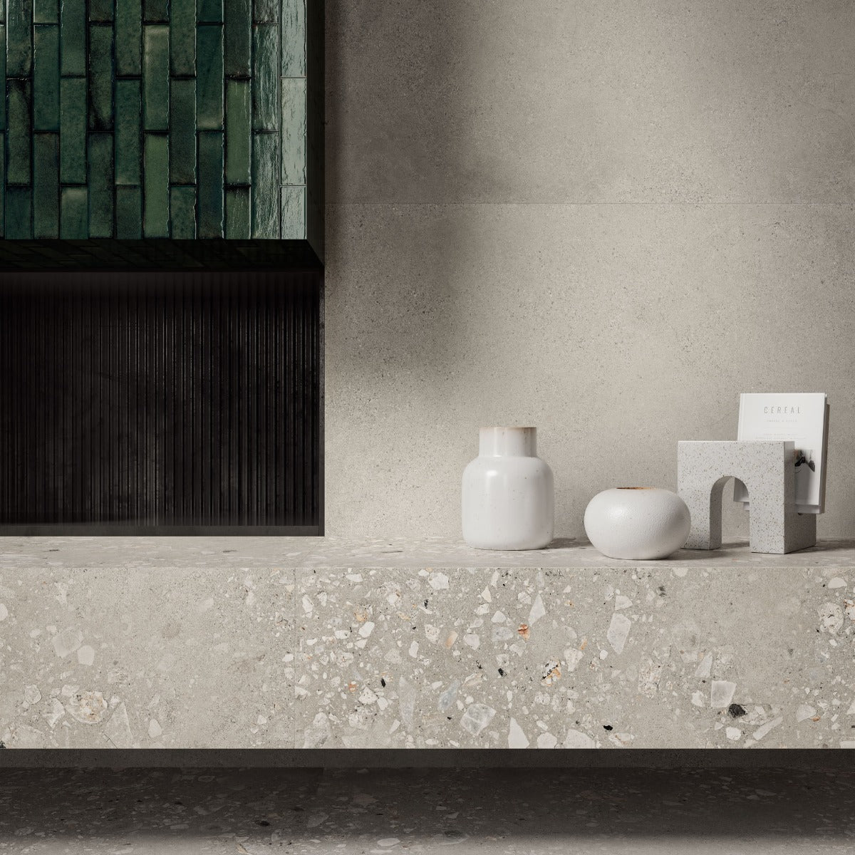 Cosmo Cement 90x90cm, porcelain tile at Irwin Tiles