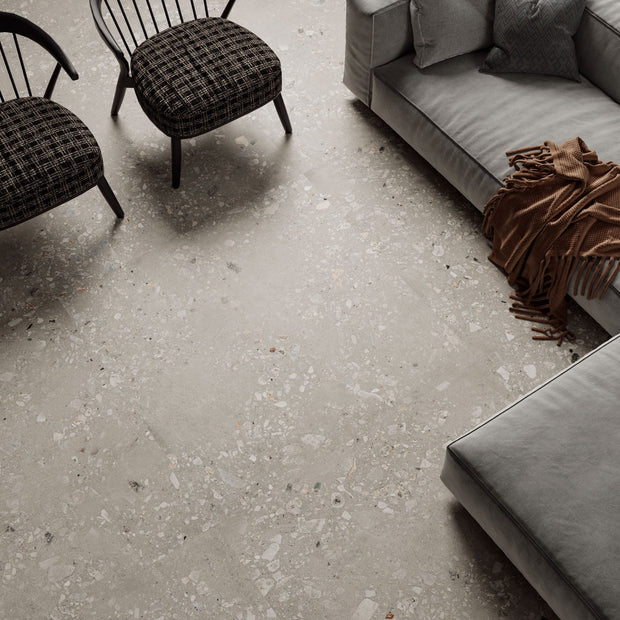 Cosmo Cement 90x90cm, grey matt tile at Irwin Tiles