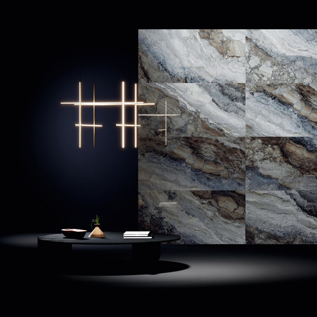 Mystic Ocean Krystal Finish 120x278cm, blue gloss tile at Irwin Tiles