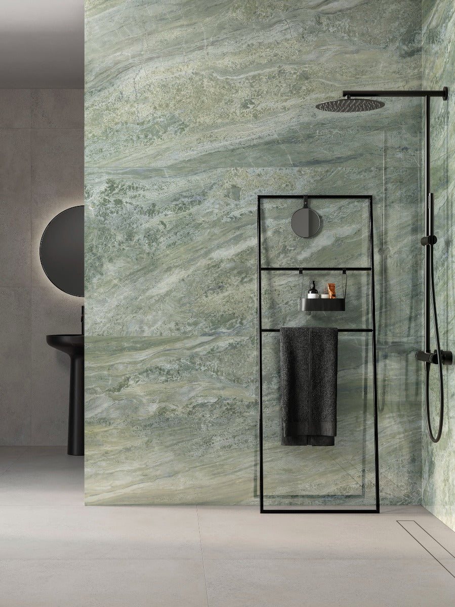Paradiso Green Krystal 60 x 120cm, porcelain tile at Irwin Tiles, view 10