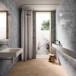 Pixel Artic Glossy 10x10cm, blue tile at Irwin Tiles