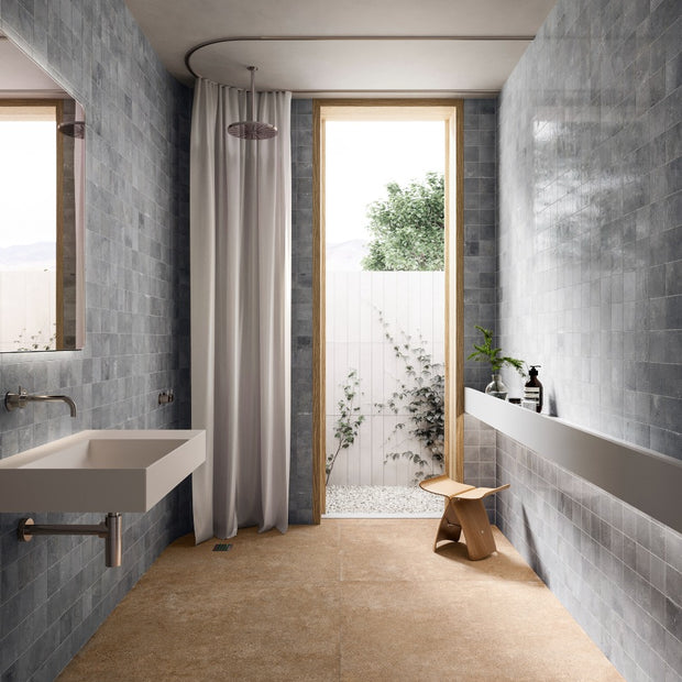 Pixel Artic Glossy 10x10cm, blue tile at Irwin Tiles