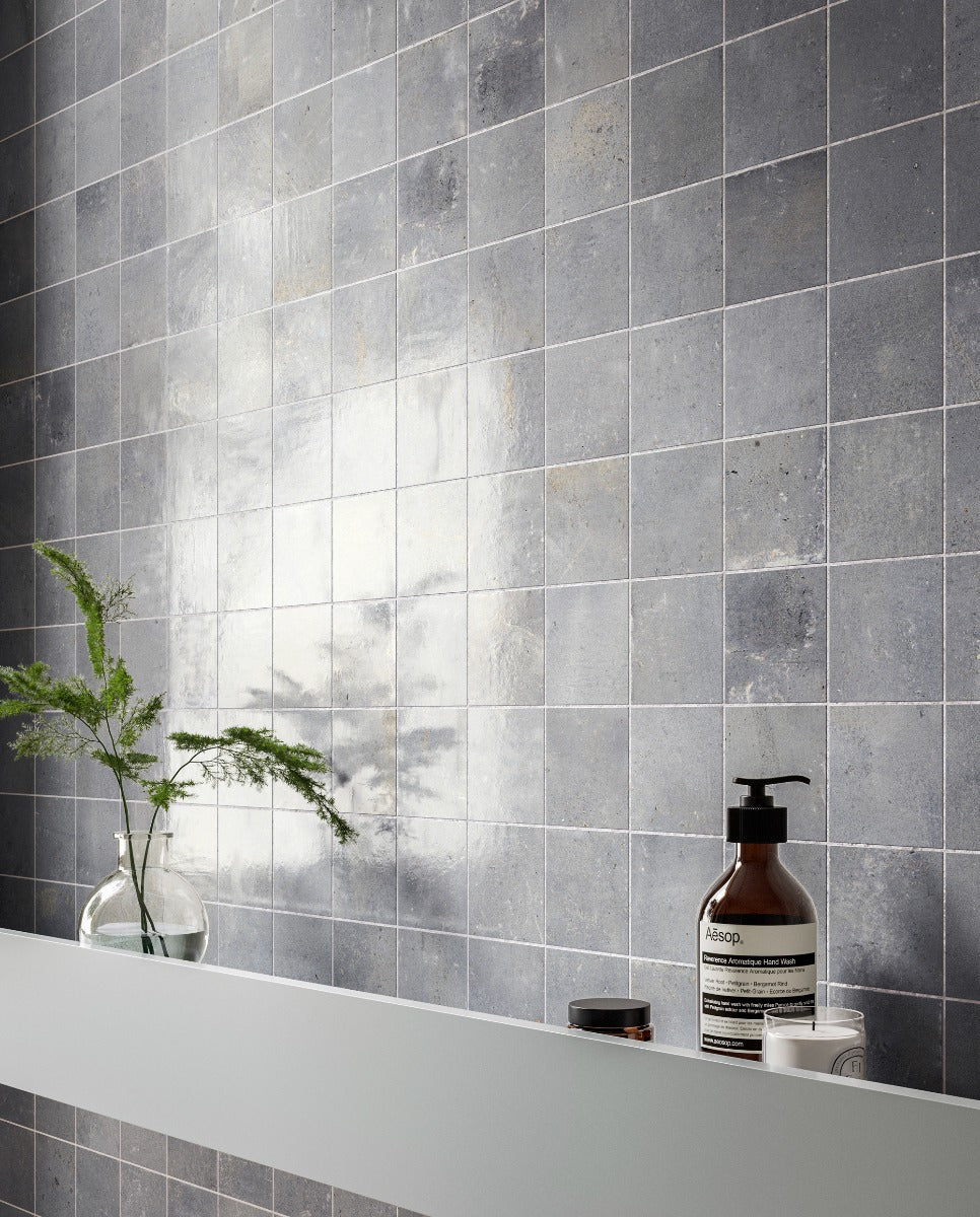 Pixel Artic Glossy 10x10cm, blue tile from Irwin Tiles, Co. Monaghan