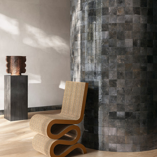 Pixel Black Glossy 10x10cm, porcelain tile at Irwin Tiles