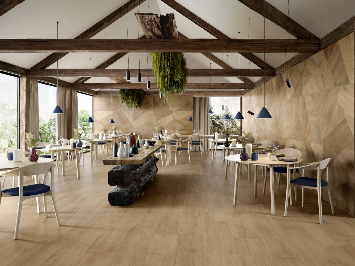 Primewood Natural Wood Effect 20 x 120cm tile, matt, at Irwin Tiles