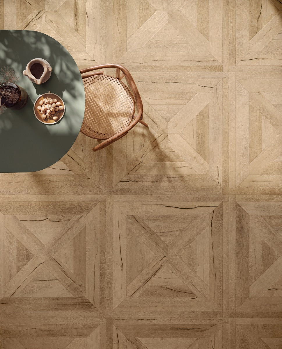 Ricordi Charme (02) 90 x 90cm, wood effect tile at Irwin Tiles