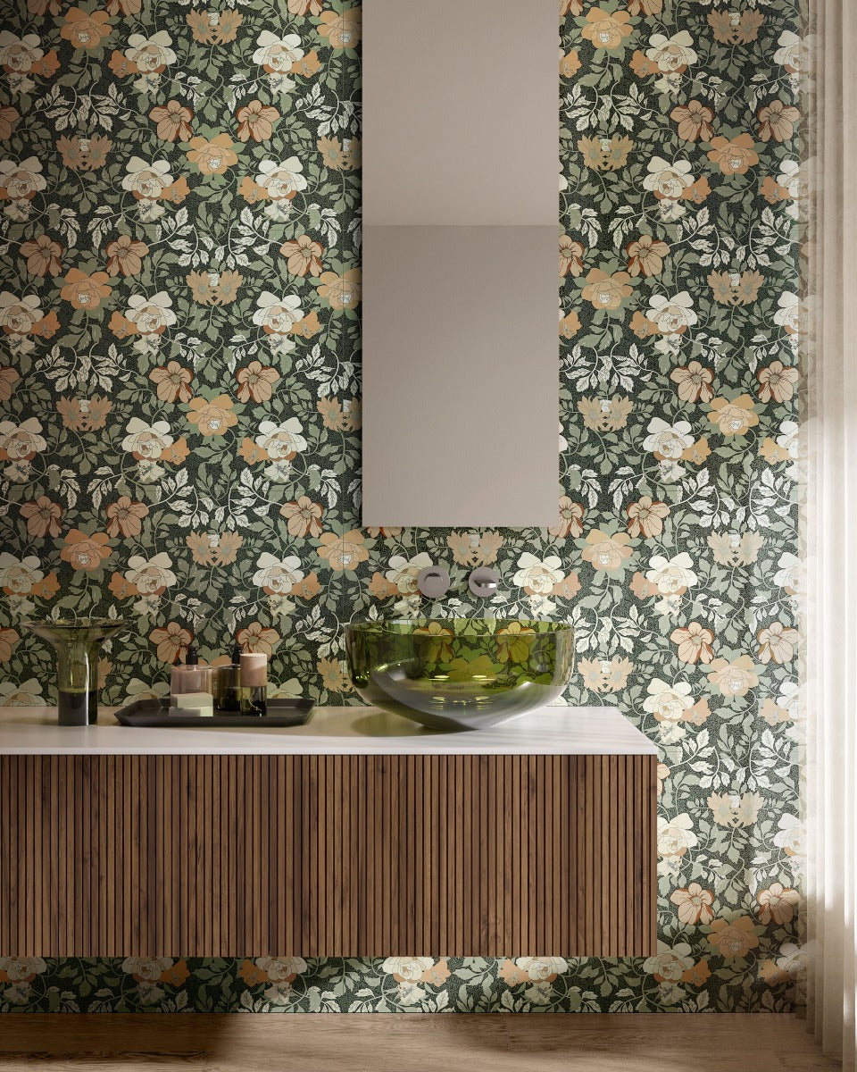 Jardin 05 Decor 60x120cm, porcelain wall tile for feature walls at Irwin Tiles