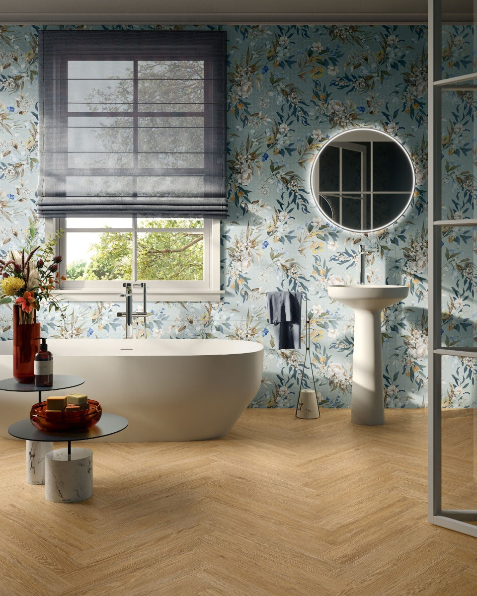 Jardin 08 Decor 60x120cm, multi-colour tile from Irwin Tiles, Co. Monaghan