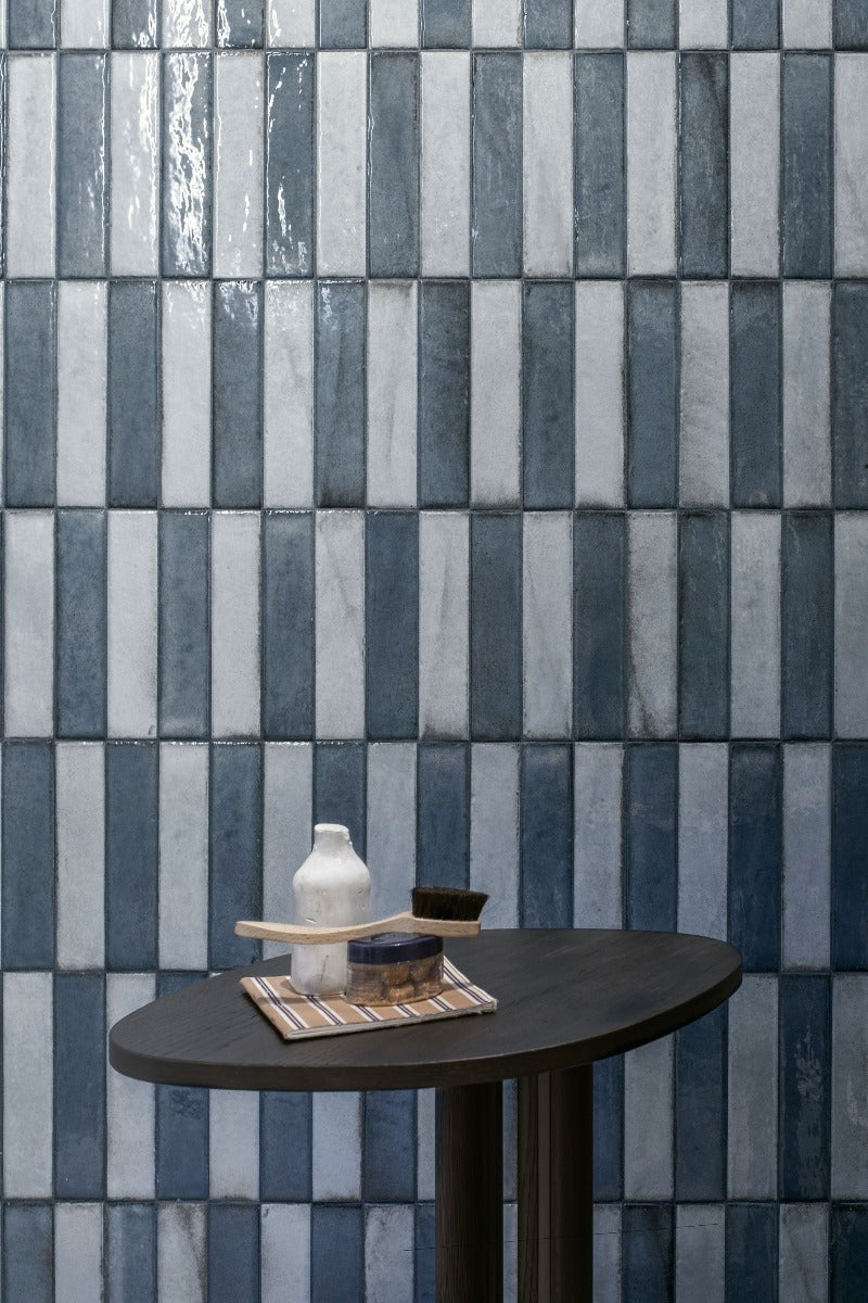 Tetris Artic Glossy 5x20cm, porcelain tile at Irwin Tiles