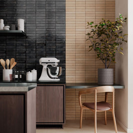 Tetris Smoke Glossy 5 x 20cm, porcelain wall tile at Irwin Tiles