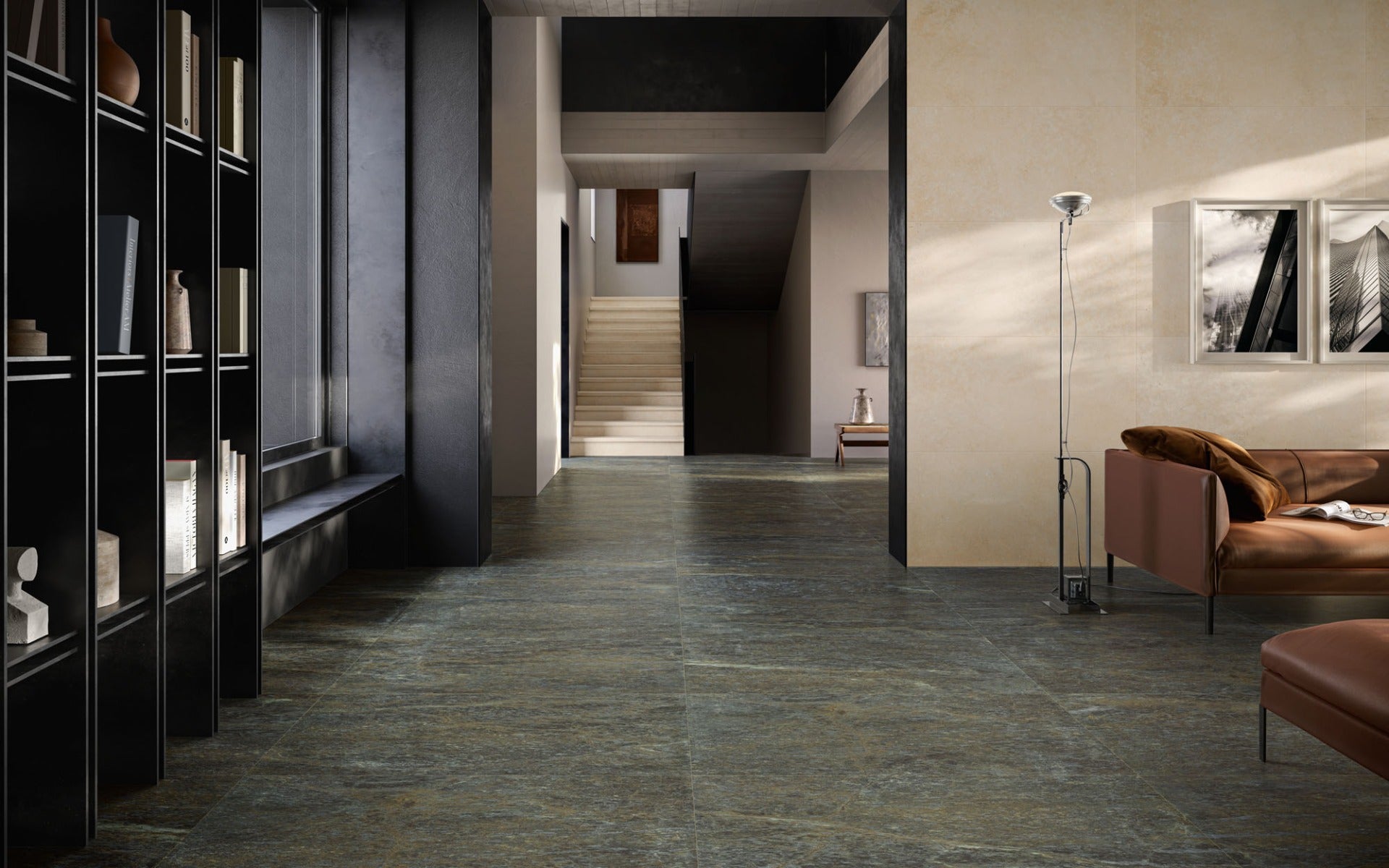 Serpentino 60x120cm, matt porcelain tile for bathroom and other wet floors at Irwin Tiles