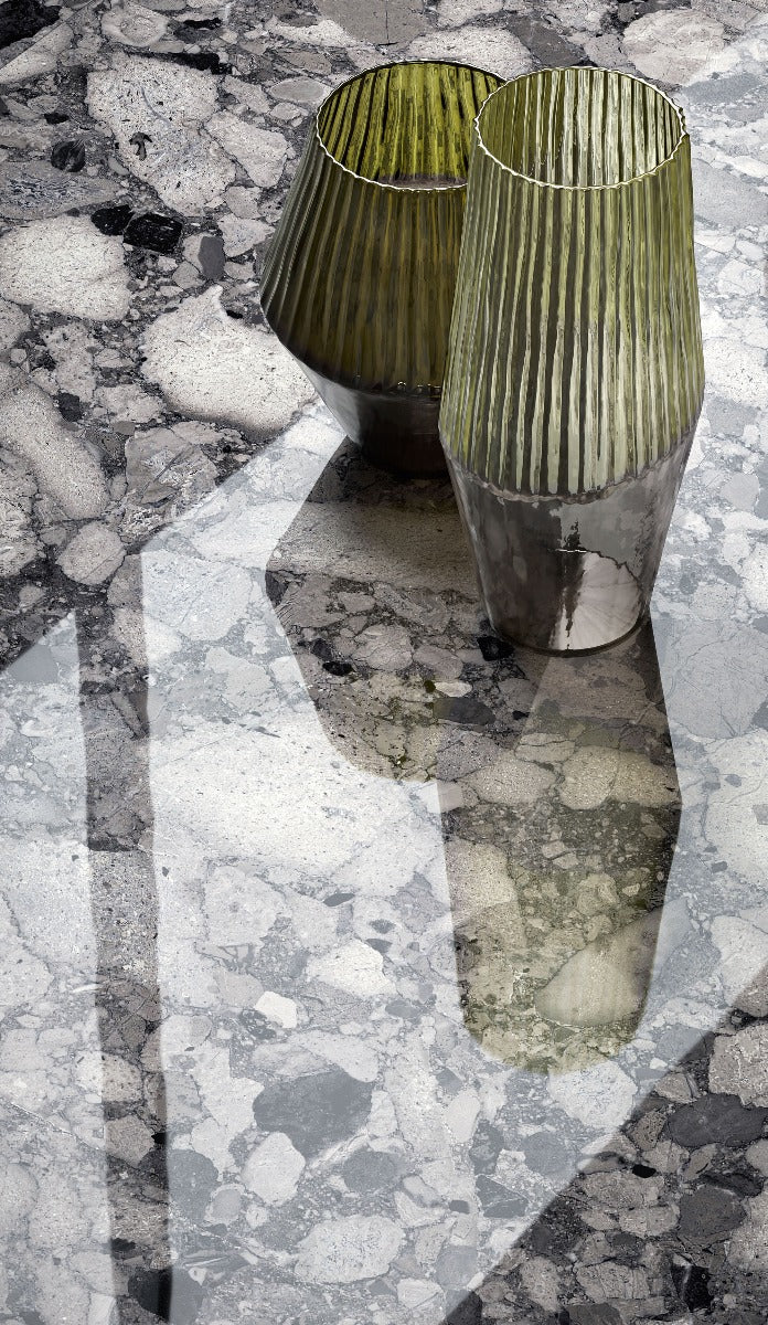 Venistone Dark Glossy 89 x 89cm, porcelain tile at Irwin Tiles