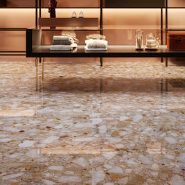 Venistone Gold Glossy 89 x 89cm, tile stocked at Irwin Tiles, Castleblayney