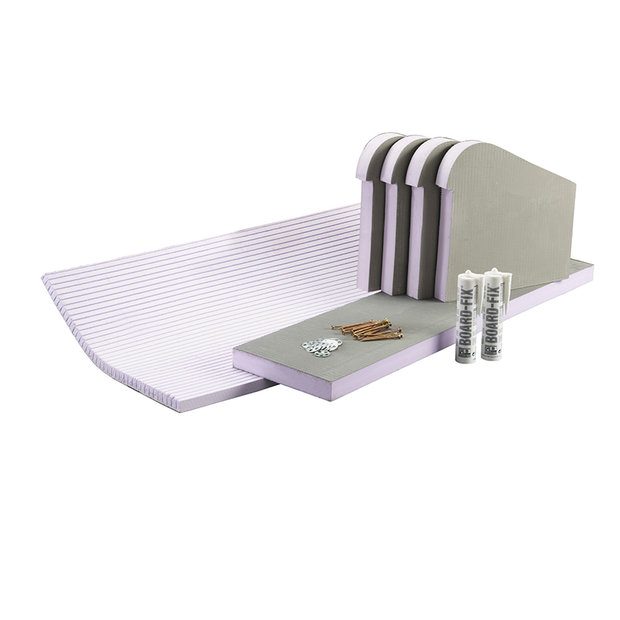 Jackoboard Curved Edge Shower Seat Kit, shower seat kit at Irwin Tiles