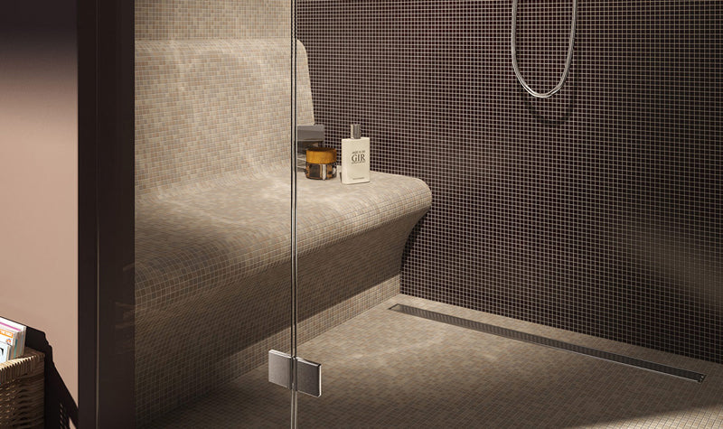 Jackoboard Curved Edge Shower Seat Kit with Backrest, shower seat kit at Irwin Tiles, view 6