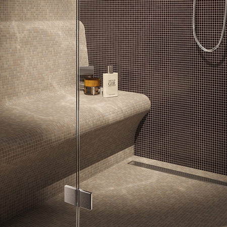 Jackoboard Curved Edge Shower Seat Kit with Backrest, shower seat kit at Irwin Tiles, view 6