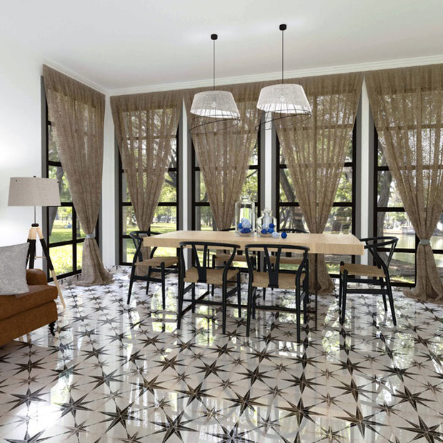 Dakota Negro (Shiny) 29 x 29cm, gloss tile at Irwin Tiles