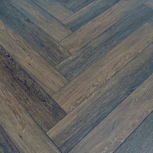 Dark Truffle Herringbone Laminate 12mm Waterproof, laminate flooring at Irwin Tiles
