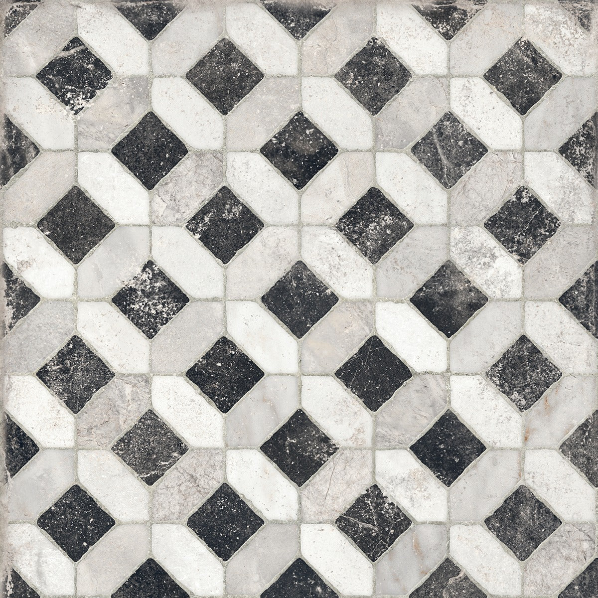 Marmi Imperiali Decor Danum 60x60cm, black matt tile at Irwin Tiles