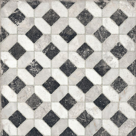 Marmi Imperiali Decor Danum 60x60cm, black matt tile at Irwin Tiles