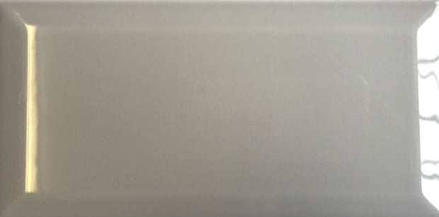 Artic Grey Bevelled 20x10cm, gloss wall tile at Irwin Tiles