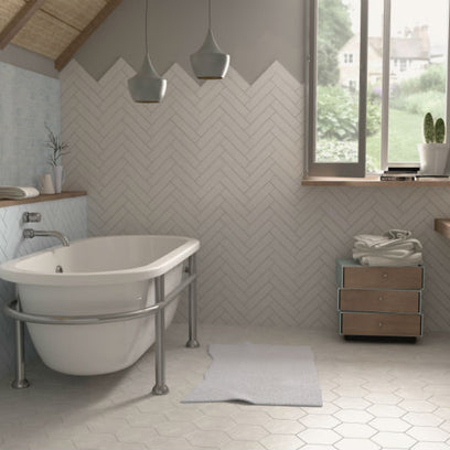 Dunas Blue Moon 6x24.6cm, matt wall tile at Irwin Tiles