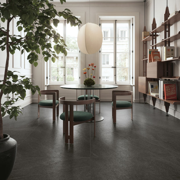Eclettica Nero 100 x 100cm, matt tile at Irwin Tiles