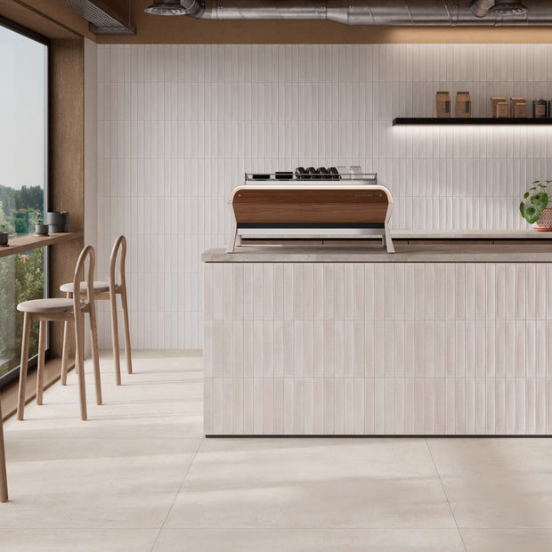 Atlantis White Glossy 31.6x60cm, ceramic wall tile at Irwin Tiles