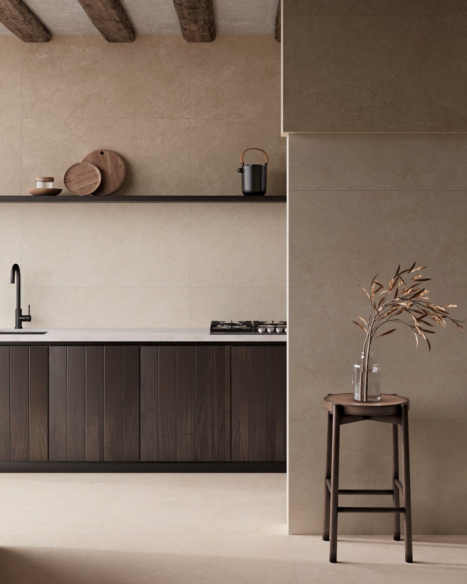 Lucca Taupe 100x100cm, porcelain tile at Irwin Tiles