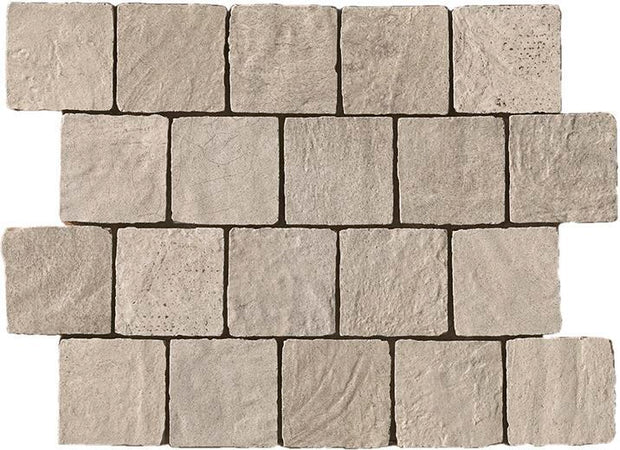 Ecru Mosaic Spacco R11, matt tile at Irwin Tiles