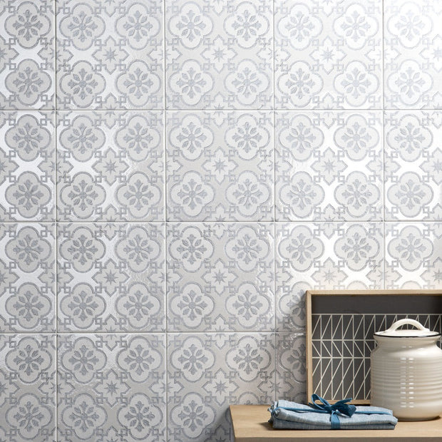 Materic Antique Light Sogg A 20x20cm, grey tile at Irwin Tiles