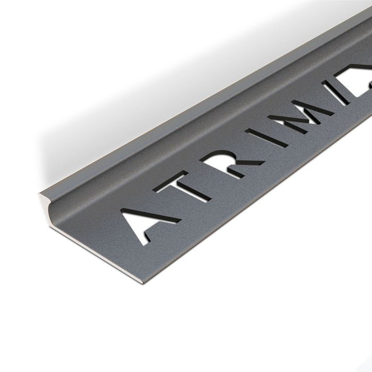 Dark Granite Basalt 12mm Square Edge Tile Trim 2.5m, tile trim at Irwin Tiles
