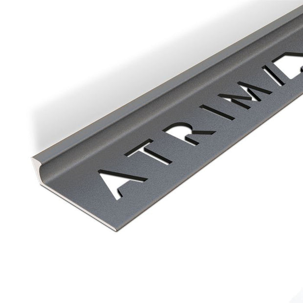 Dark Granite Basalt 12mm Square Edge Tile Trim 2.5m, tile trim at Irwin Tiles