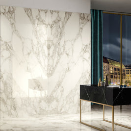 Arabesque Pearl - Book Matched 120 x 260cm, tile from Irwin Tiles, Co. Monaghan