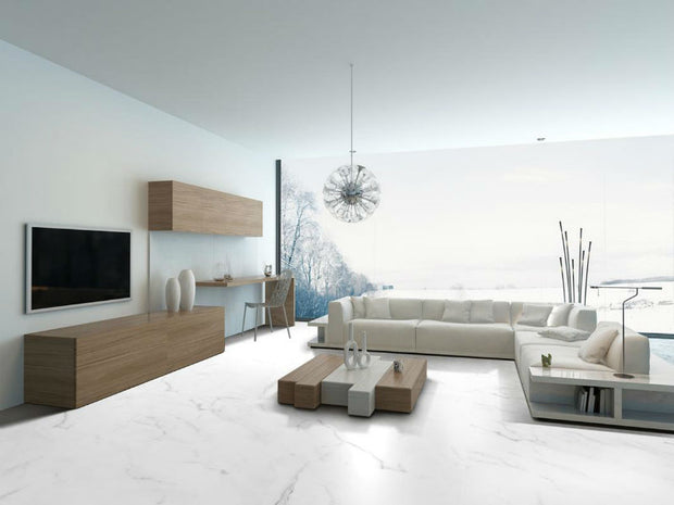 Eyra Honed (Calcatta marble look) 75 x 150cm, porcelain tile at Irwin Tiles