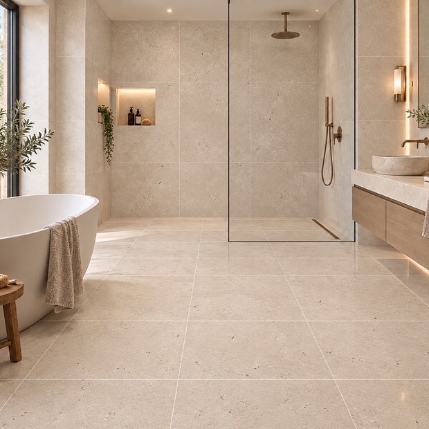 Fossil Light Marble Honed 60x60cm x 20mm