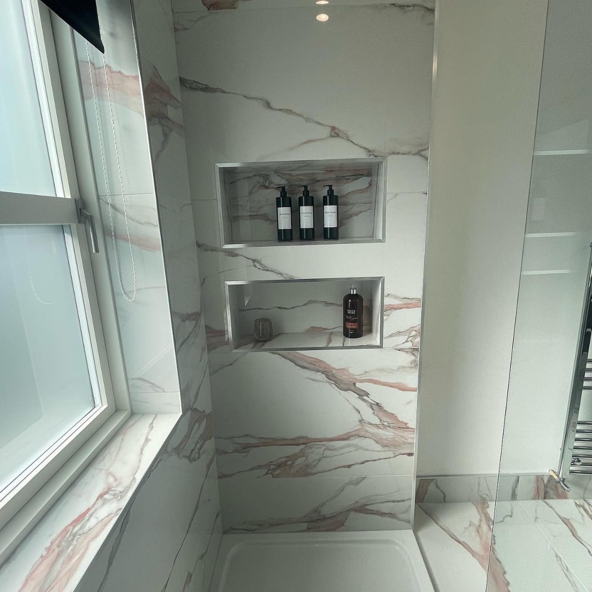 Fantasy Pink 60 x 120cm, porcelain tile sold by the box at Irwin Tiles