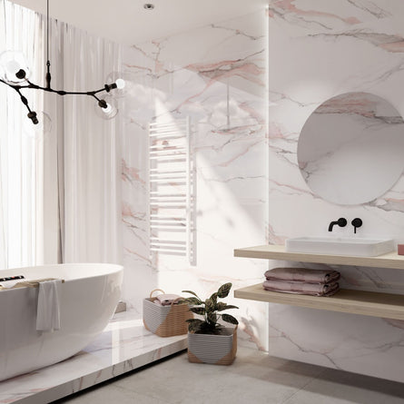 Fantasy Pink 60 x 120cm, gloss porcelain tile for kitchens, bathrooms and hallways at Irwin Tiles