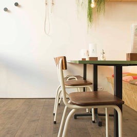 Farm Old Church Plank 190mm engineered wood flooring, dark oiled, at Irwin Tiles