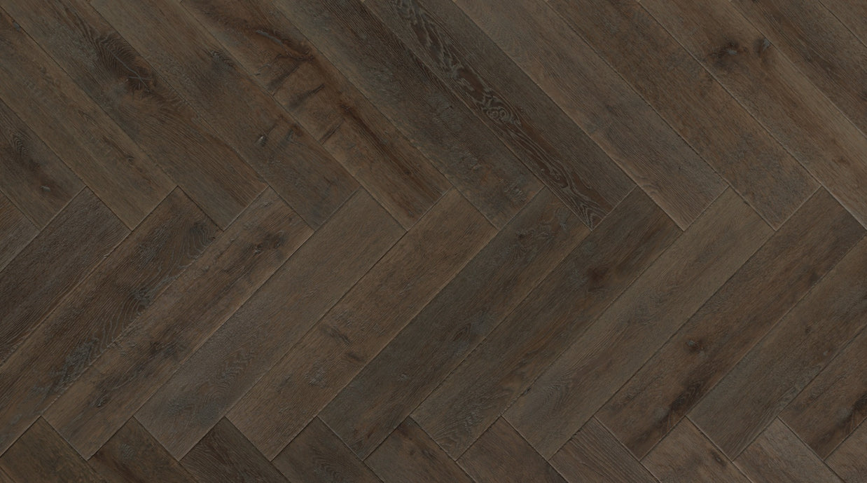 Farm Old Church Engineered Herringbone, oiled engineered wood flooring at Irwin Tiles