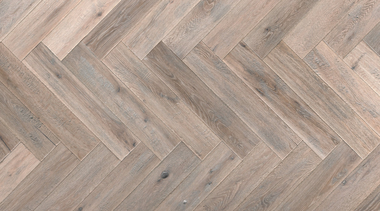 Farm Traditions Engineered Herringbone, oiled engineered wood flooring at Irwin Tiles