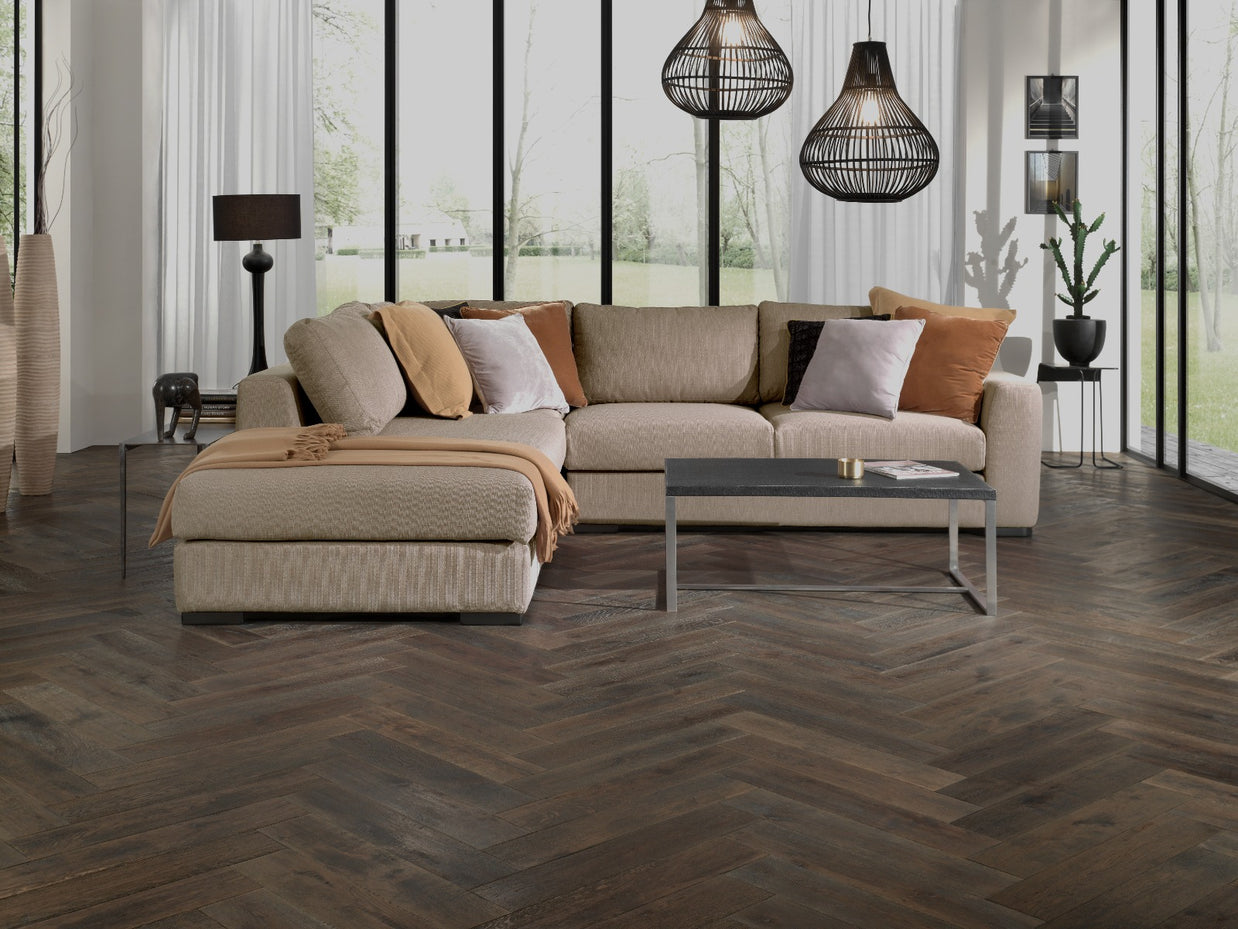 Farm Old Church Engineered Herringbone, engineered wood flooring at Irwin Tiles