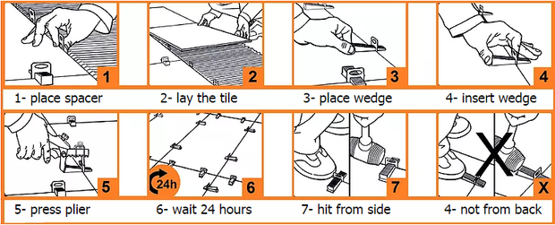 Wedges 100 pack, tile spacer at Irwin Tiles