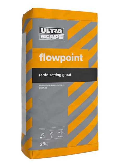 Ultrascape Flowpoint 25kg Natural Grey - Fine, paving grout at Irwin Tiles