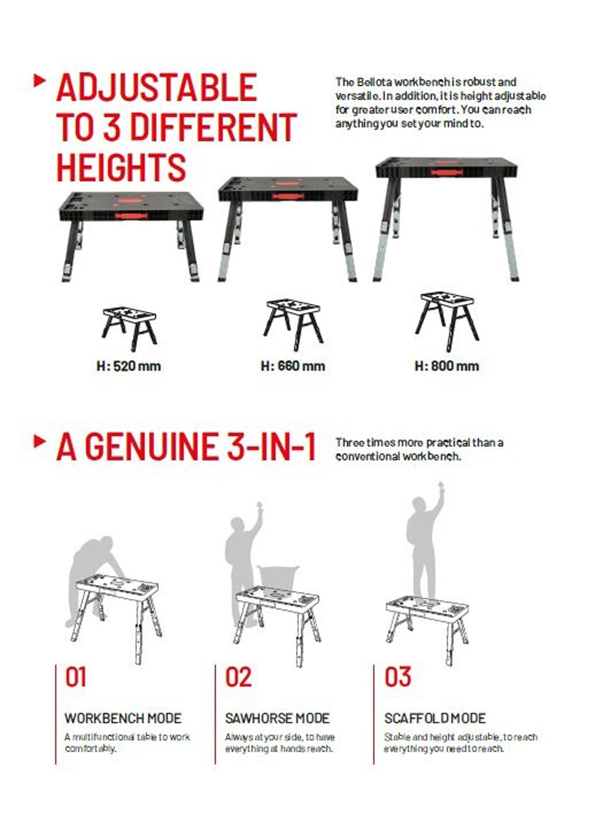 Bellota Foldable Workbench, tiling workbench stocked at Irwin Tiles, Castleblayney